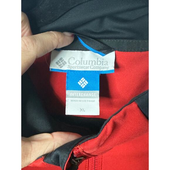 Columbia Titanium Men’s XL Red Black Softshell Jacket Outdoor Hiking Interchange - Picture 5 of 11